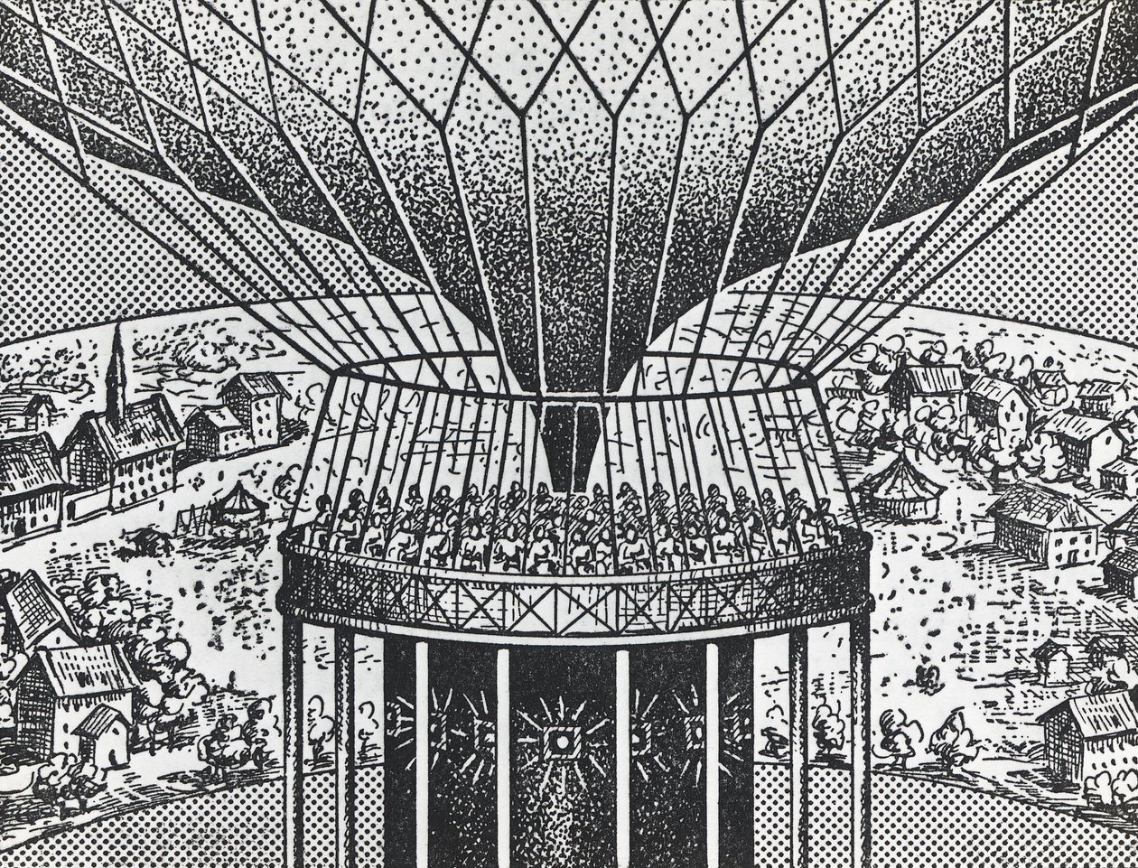 Cineorama por Raoul Grimoin-Sanson (1860-1941), sistema de proyección circular antecesor del Cinerama de Unbekannt Unbekannt
