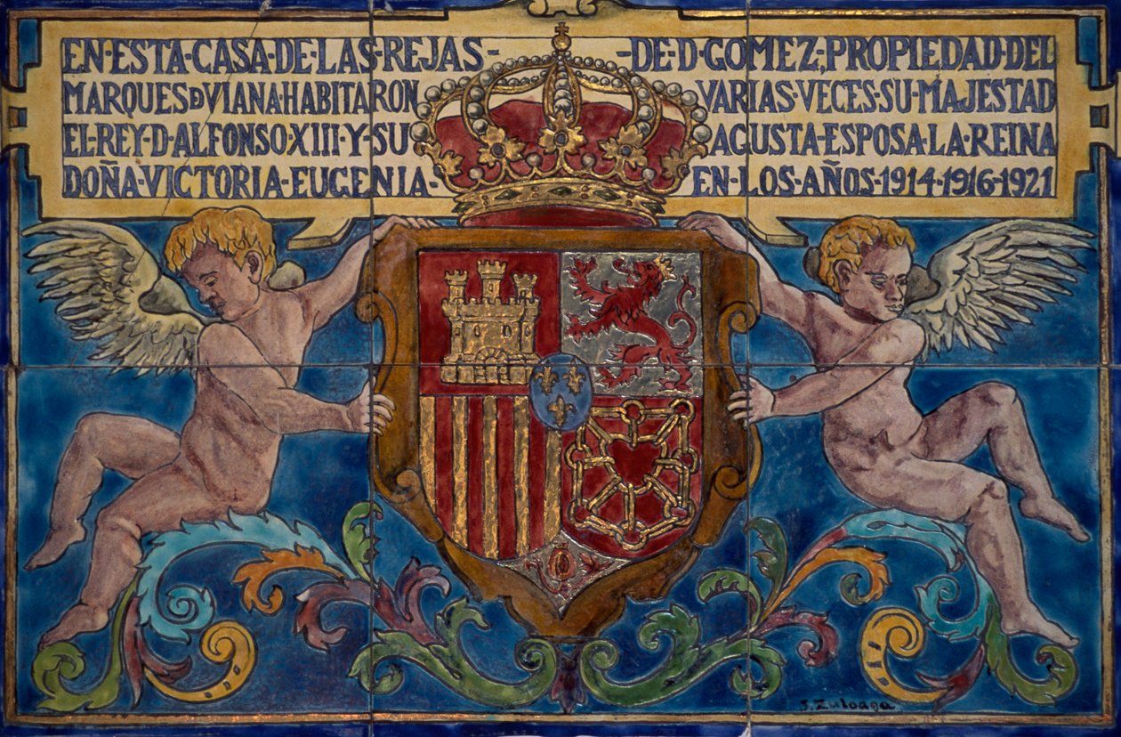 Escudo de armas, (detalle) del Palacio de Viana, Córdoba, Andalucía. España. Siglo XX. de Unbekannt Unbekannt