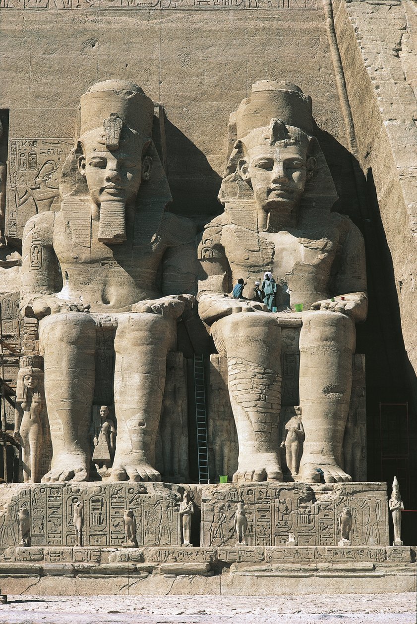 Figuras colosales de arenisca de Ramsés II entronizado de Unbekannt Unbekannt