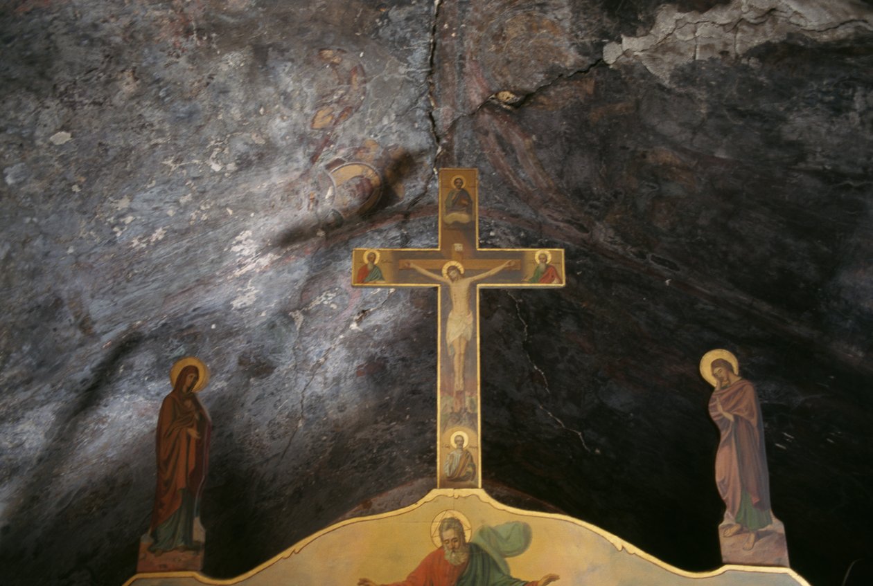 Crucifijo en la iglesia de Agios Mamas, Kantanos, Creta, Grecia de Unbekannt Unbekannt