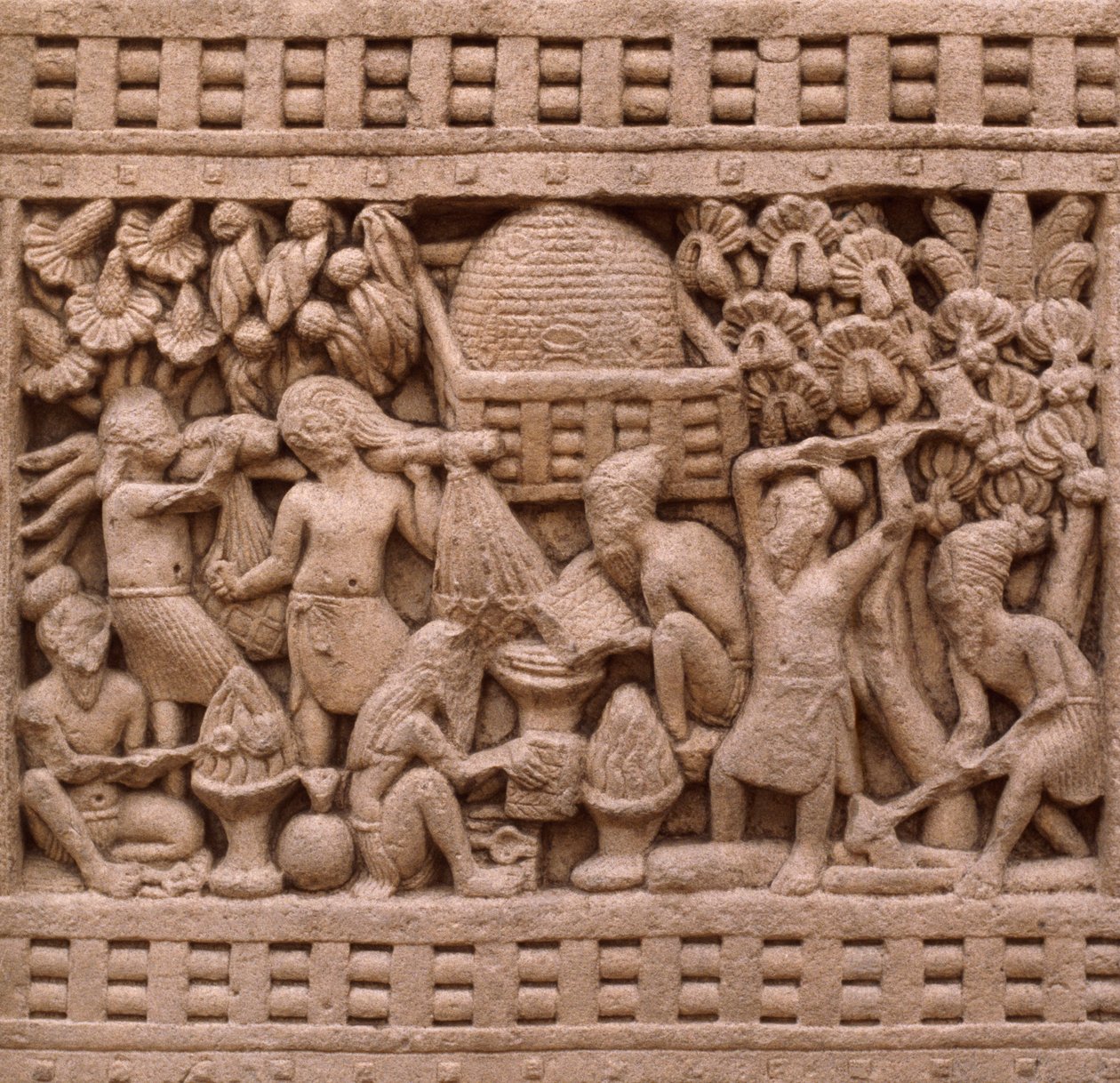 Detalle del lado este del Stupa I en Sanchi (Lista del Patrimonio Mundial de la UNESCO) de Unbekannt Unbekannt