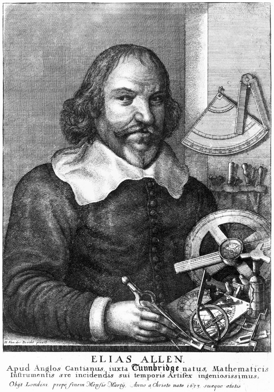 Elias Allen, matemático y fabricante de instrumentos, c 1630 de Unbekannt Unbekannt