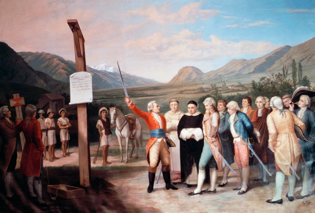 Fundación de la ciudad de Ibarrada por Cristóbal de Troya en 1606, Ecuador de Unbekannt Unbekannt