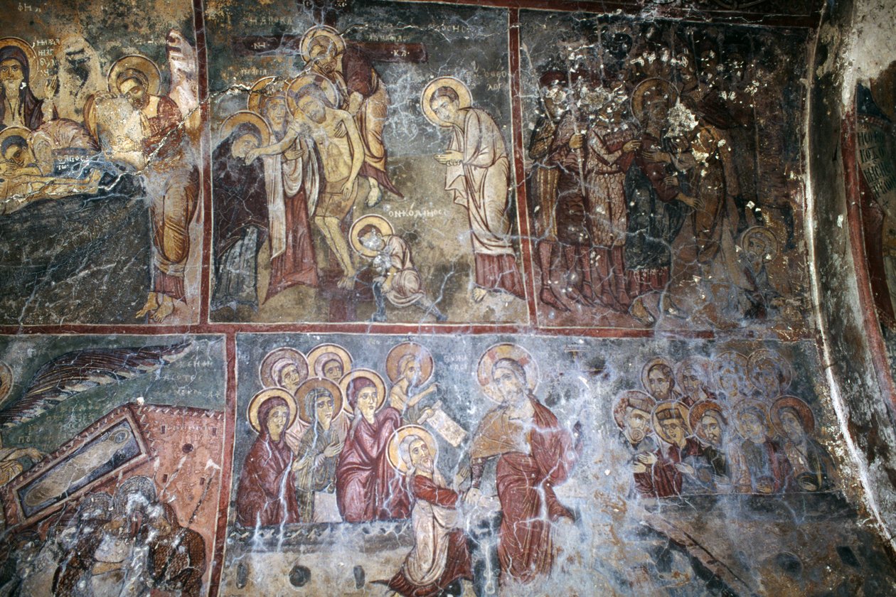 Frescos en la iglesia de Metamorphosis tou Sotiros, Kefali, Creta, Grecia de Unbekannt Unbekannt