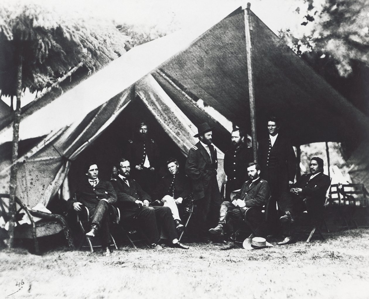 General Ulysses Grant y su personal en City Point, verano de 1864, Guerra Civil Americana, EE.UU. de Unbekannt Unbekannt