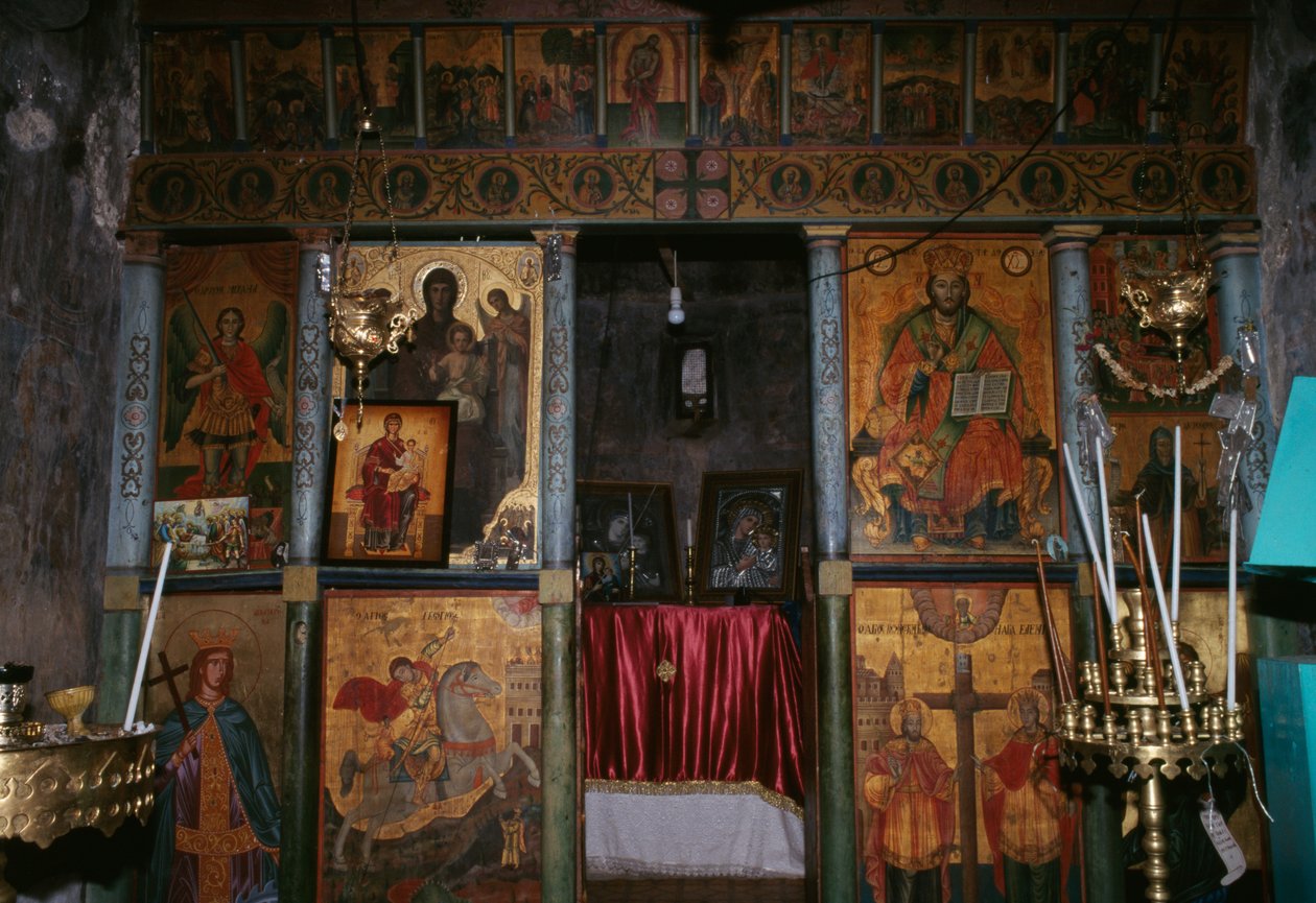 Iconostasio en la iglesia de Agia Paraskevi, Anisaraki, Creta, Grecia de Unbekannt Unbekannt