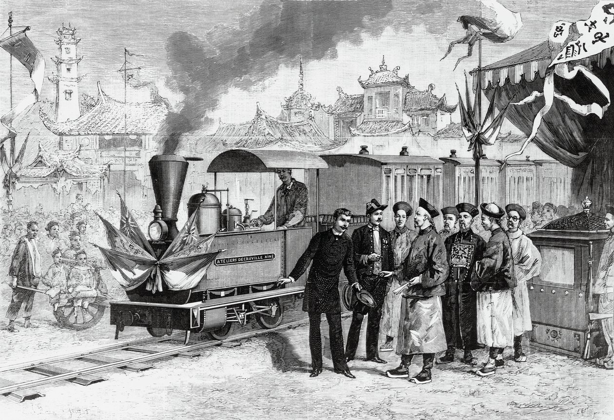 Inauguración del primer ferrocarril francés en China que une Tianjin con Tangshan, 20 de noviembre de Unbekannt Unbekannt