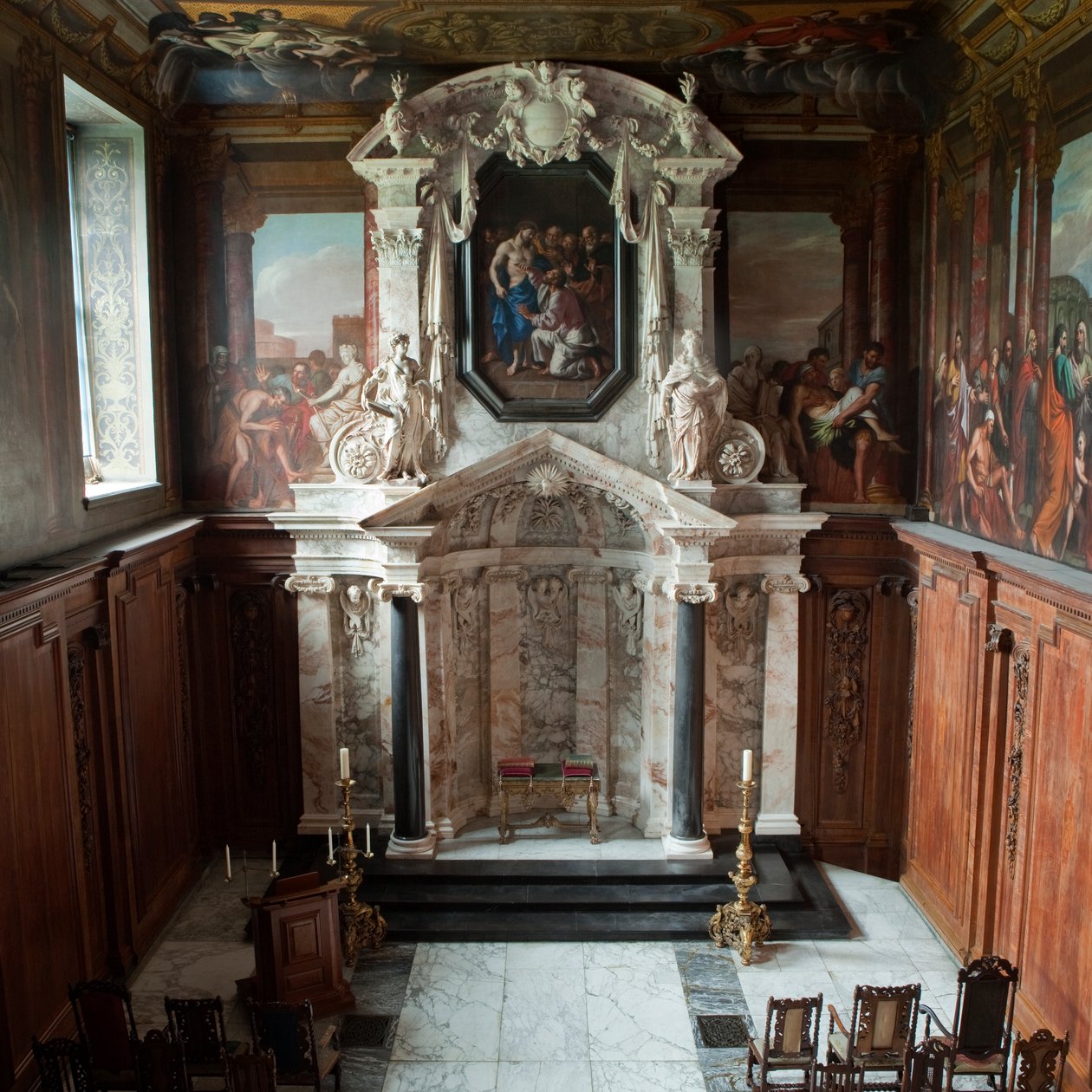 Interior de la Capilla, Chatsworth House, Derbyshire de Unbekannt Unbekannt