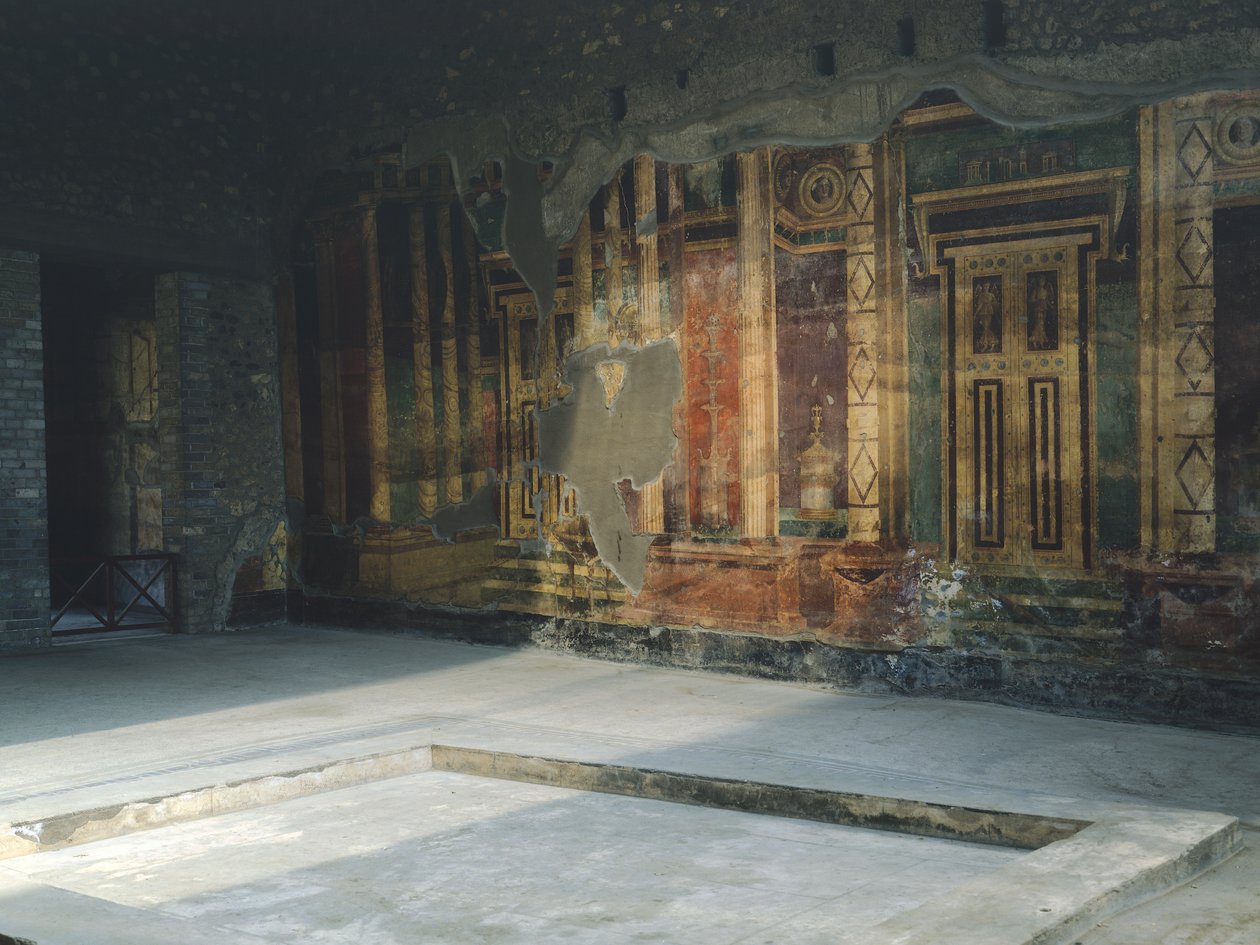 Italia, Campania, Oplonti, área arqueológica de Torre Annunziata, Villa Romana de Poppea, Frescos con motivos arquitectónicos en Segundo Estilo Pompeyano de Unbekannt Unbekannt