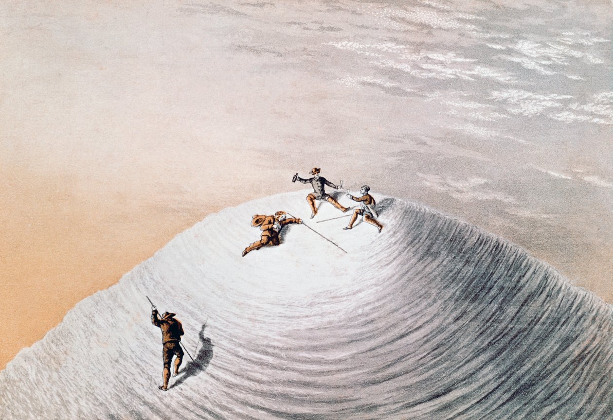 John MacGregor en la cima del Mont Blanc, ilustración de la Narrativa del ascenso al Mont Blanc, 21 de septiembre de Unbekannt Unbekannt