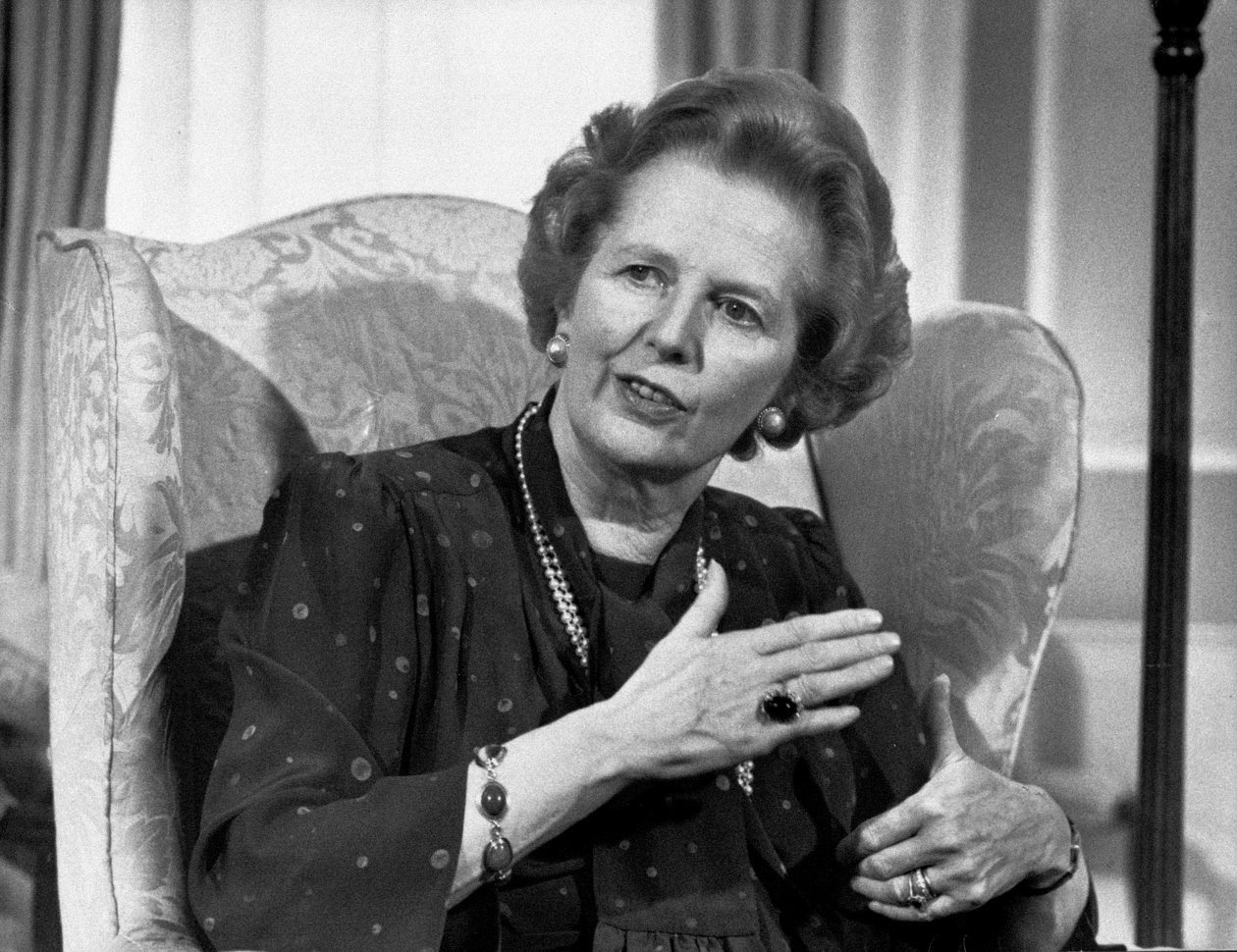 Margaret Thatcher, política británica, abril de 1987 de Unbekannt Unbekannt
