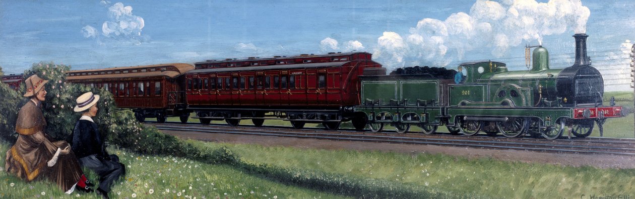 Expreso del Midland Railway en camino a la estación de St Pancras, Londres de Unbekannt Unbekannt