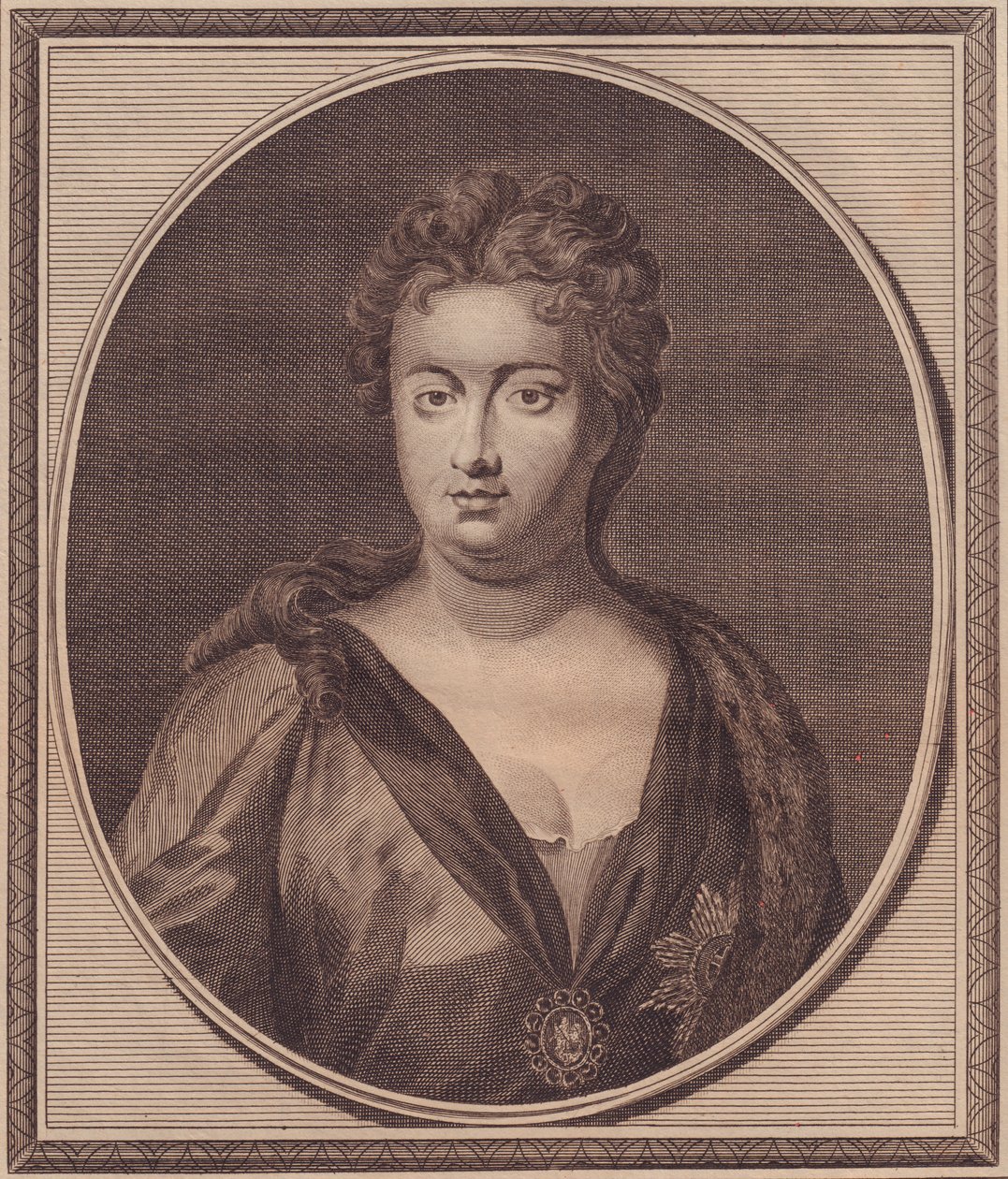 Retrato de Ana Estuardo, Reina de Gran Bretaña (1665-1714), grabado en cobre por John Goldar (1729-1795) de Unbekannt Unbekannt