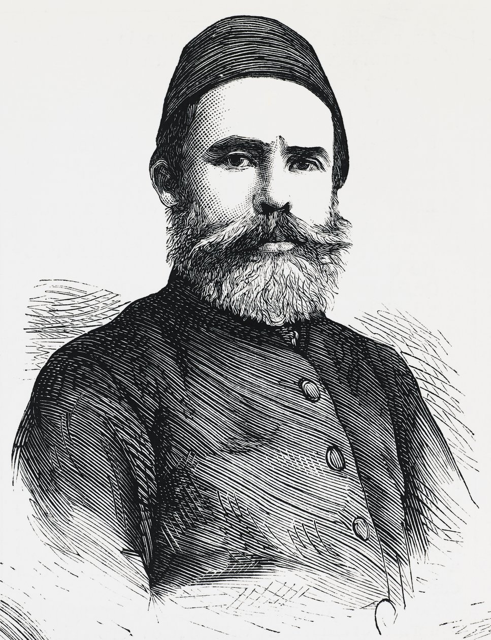 Retrato de Djevet Pasha, Ministro del Interior del Imperio Otomano de Unbekannt Unbekannt