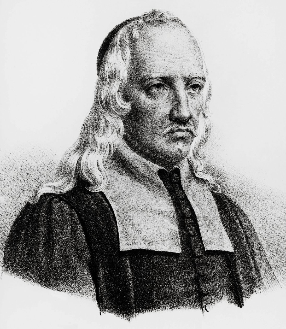 Retrato de Giovanni Alfonso Borelli (1608-1679), matemático, astrónomo, filósofo y fisiólogo italiano, grabado de Unbekannt Unbekannt