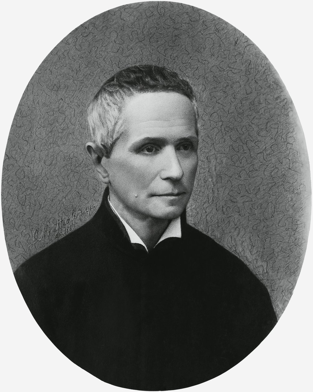 Retrato de Giulio Isdegerde Cecchi, conocido como padre Filippo Cecchi (1822-1887), físico, meteorólogo e inventor italiano, grabado de Unbekannt Unbekannt