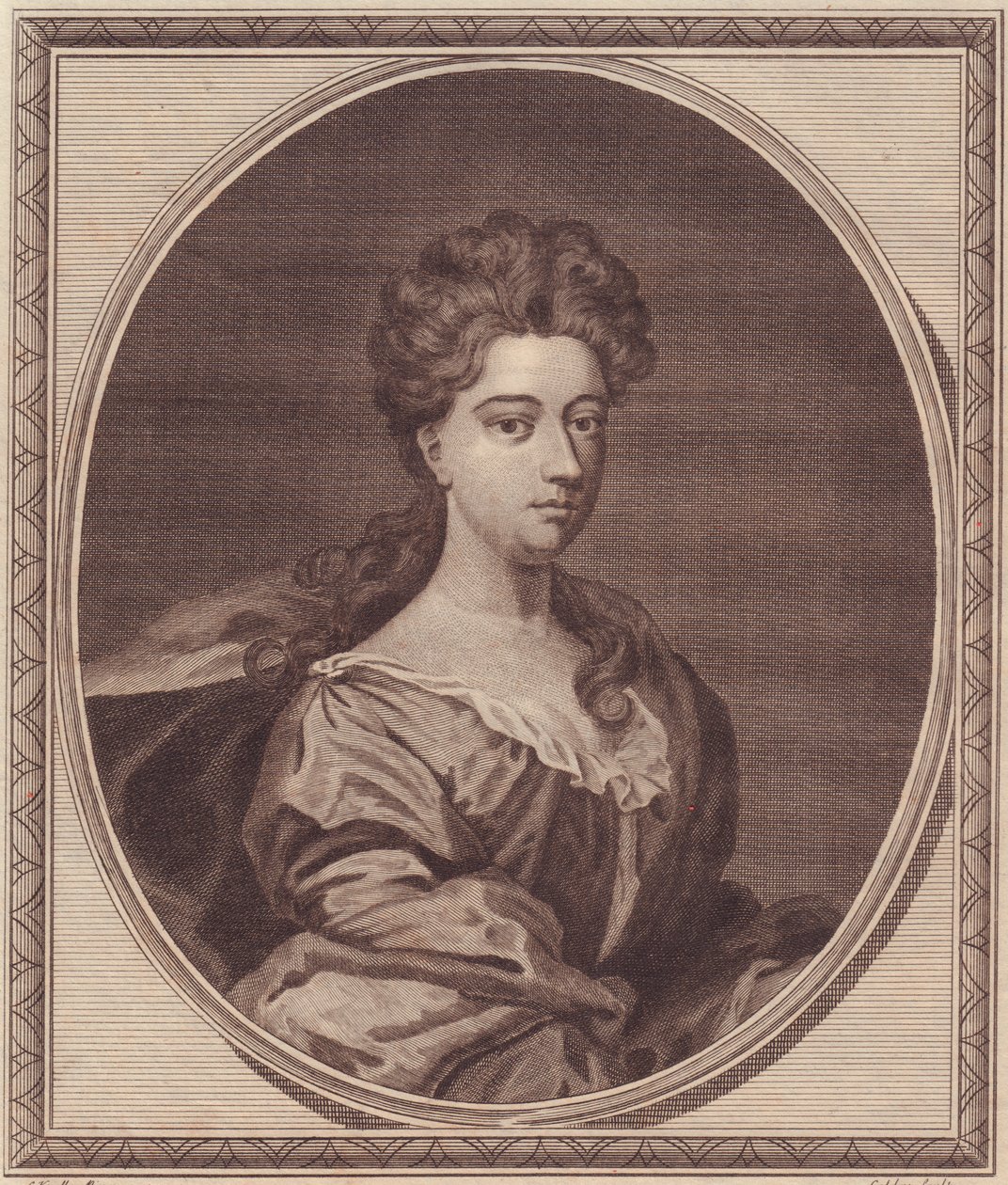 Retrato de Greville Doddington, Duquesa de Manchester (1672-1720), grabado en cobre por John Goldar (1729-1795) de Unbekannt Unbekannt