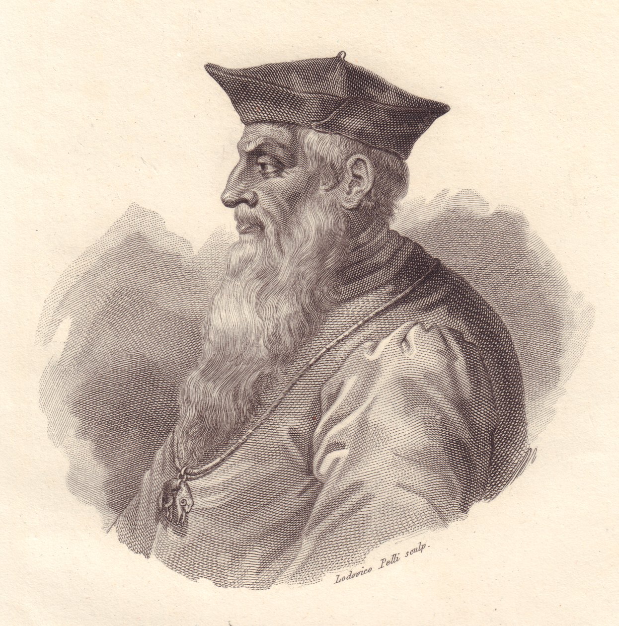 Retrato del almirante italiano Andrea Doria (1466-1560), grabado en cobre por Ludovico Pelli de Unbekannt Unbekannt