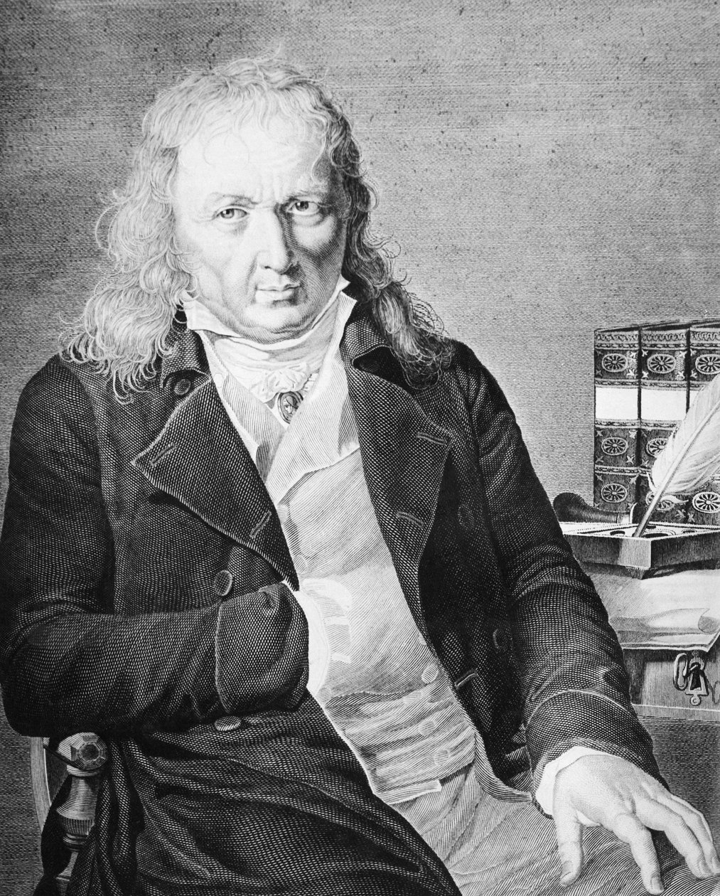 Retrato de Jacques Bernardin Henri de Saint-Pierre, escritor y botánico francés, grabado de Unbekannt Unbekannt