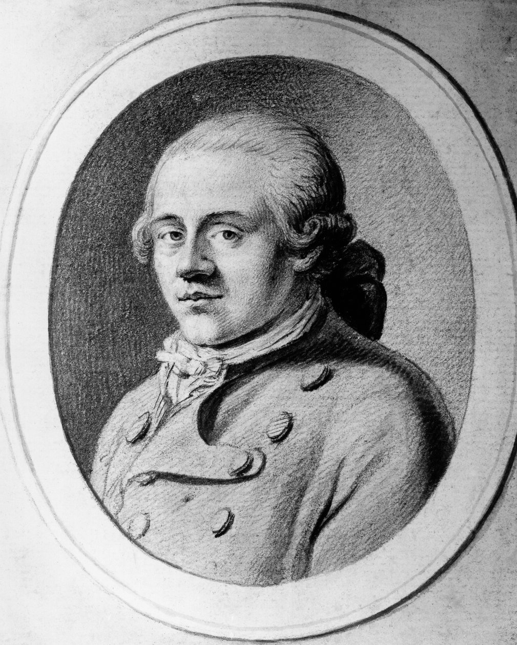 Retrato de Jakob Michael Reinhold Lenz, escritor alemán del movimiento Sturm und Drang, grabado de Unbekannt Unbekannt