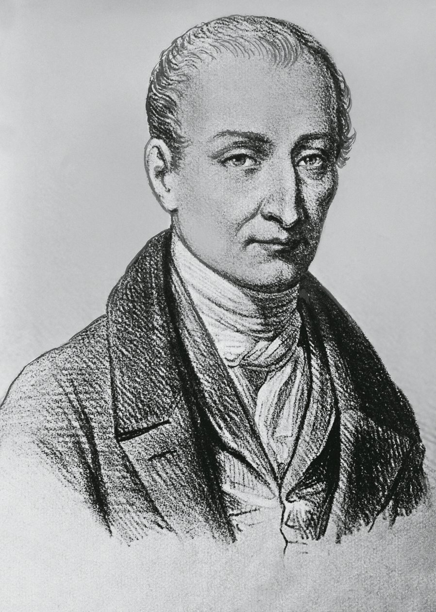 Retrato de Joseph Nicéphore Niépce (1765-1833), inventor francés de la heliografía de Unbekannt Unbekannt