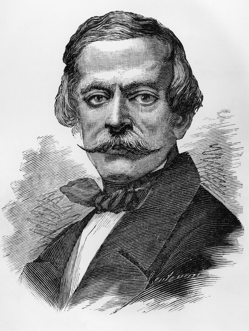 Retrato de Massimo Taparelli, Marqués de Azeglio (1798-1866), patriota, político, escritor y pintor italiano, Primer Ministro de Cerdeña de 1849 a 1852, grabado de Unbekannt Unbekannt
