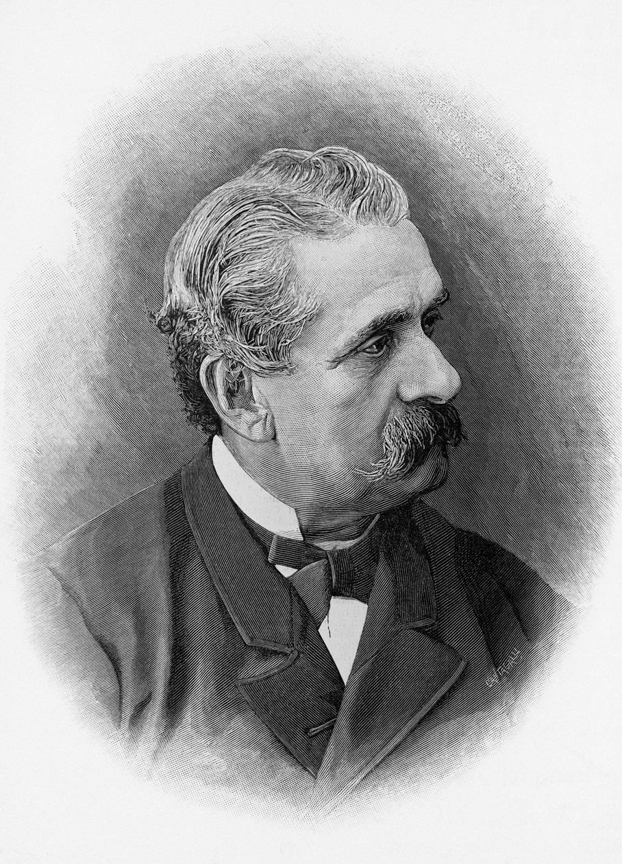 Retrato de Paolo Ferrari (1822-1889), dramaturgo y escritor italiano, grabado de Unbekannt Unbekannt