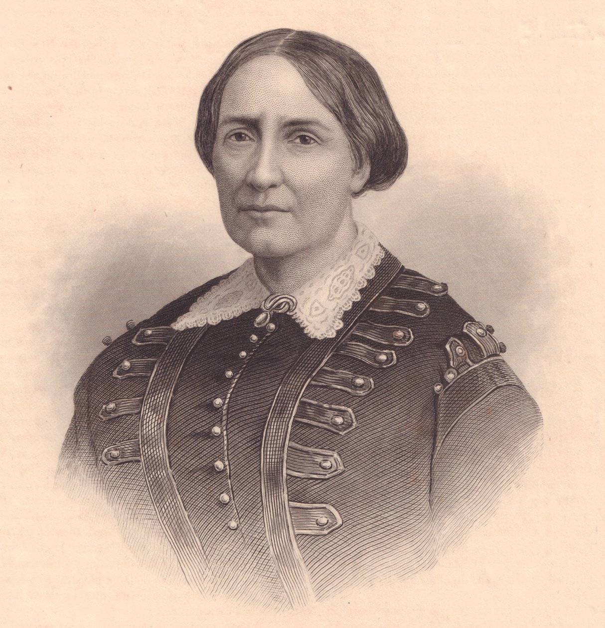 Retrato de Teresa Cristina de Borbón-Dos Sicilias, Emperatriz de Brasil (1822-1889), grabado por William Wellstood (1819-1900) de Unbekannt Unbekannt