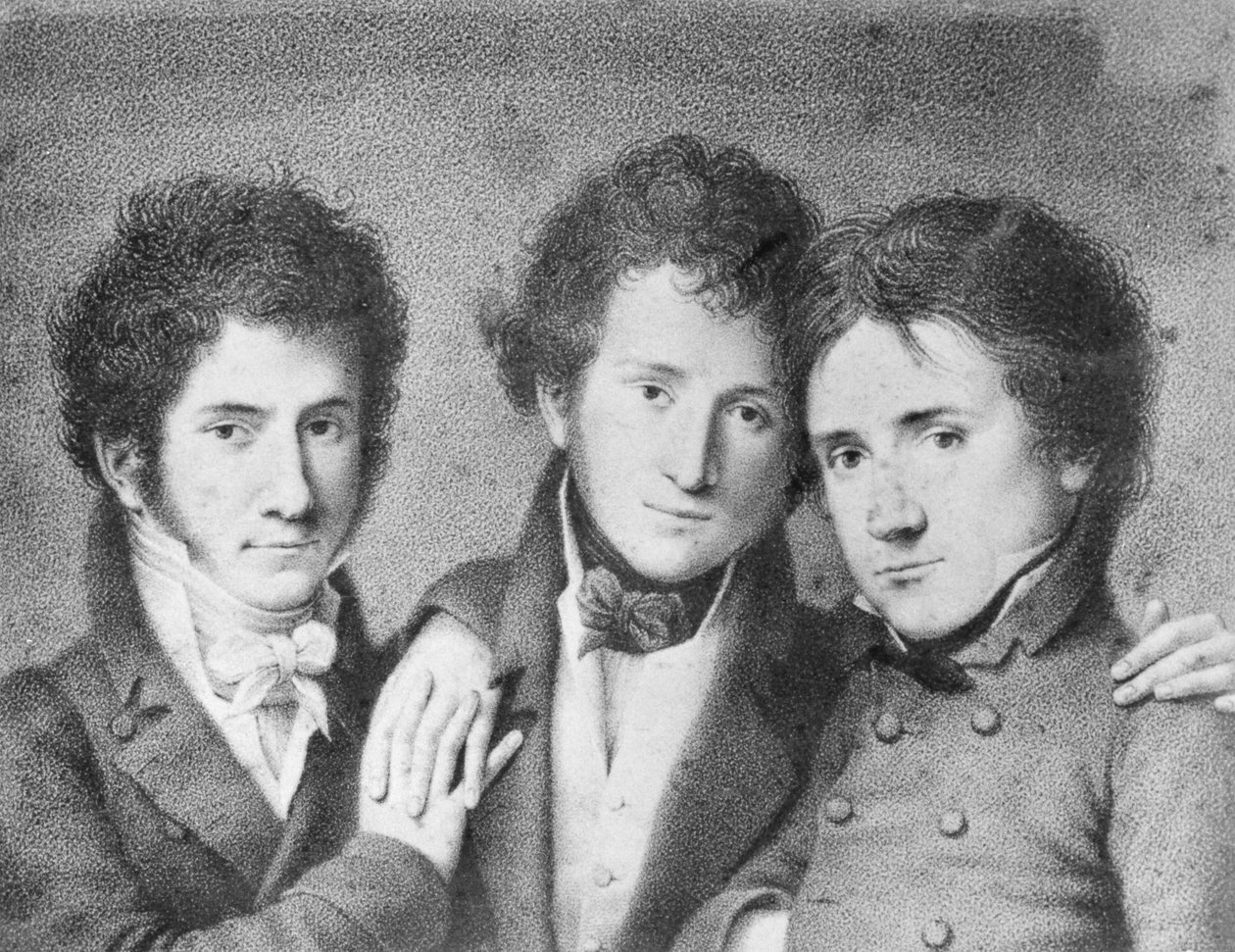 Retratos de Filippo Ugoni, Andrea Tonelli y Giovita Scalvini, patriotas italianos de Unbekannt Unbekannt