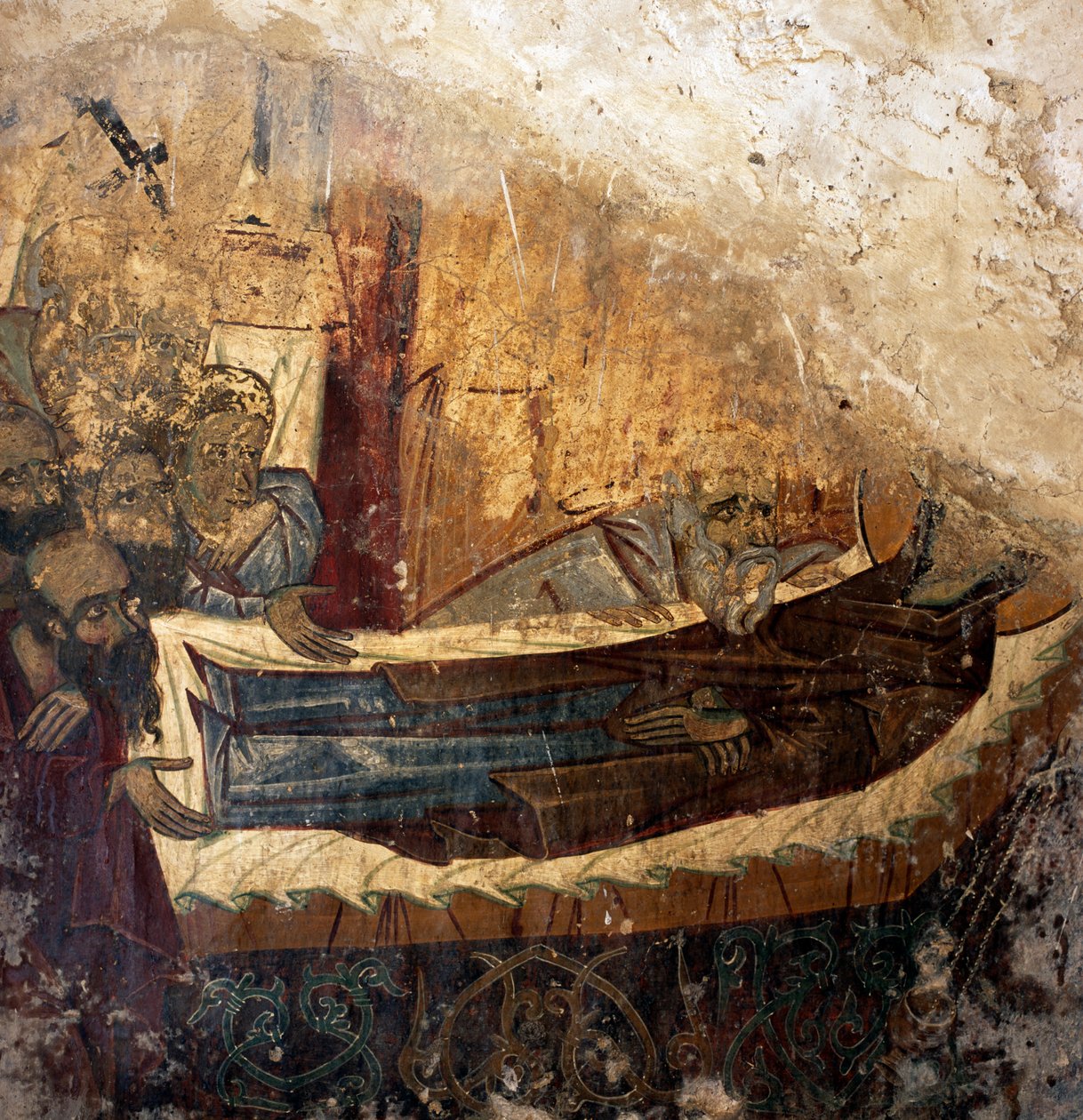 Restos de fresco en la iglesia bizantina de Agios Georgios Xifoforos, Apodoulou, Creta, Grecia de Unbekannt Unbekannt