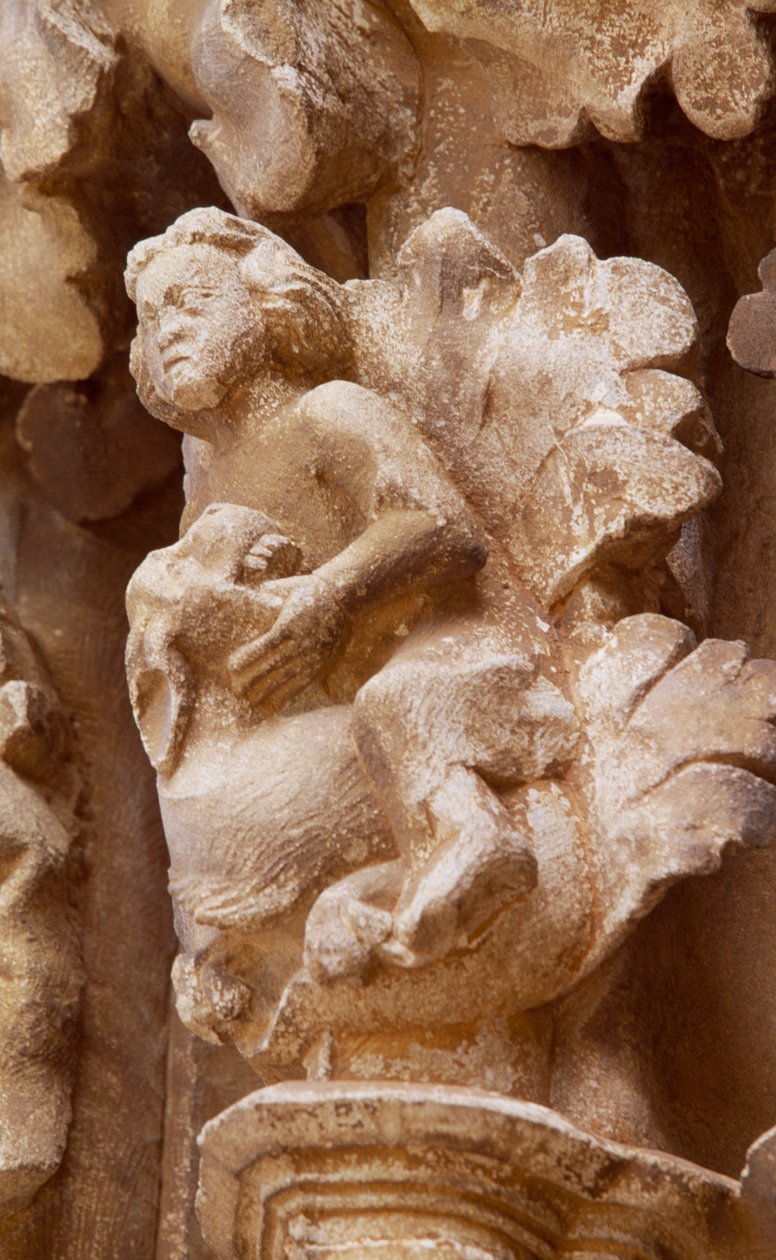 España, Navarra, Ujué, Iglesia de Santa María, Detalle arquitectónico de Unbekannt Unbekannt