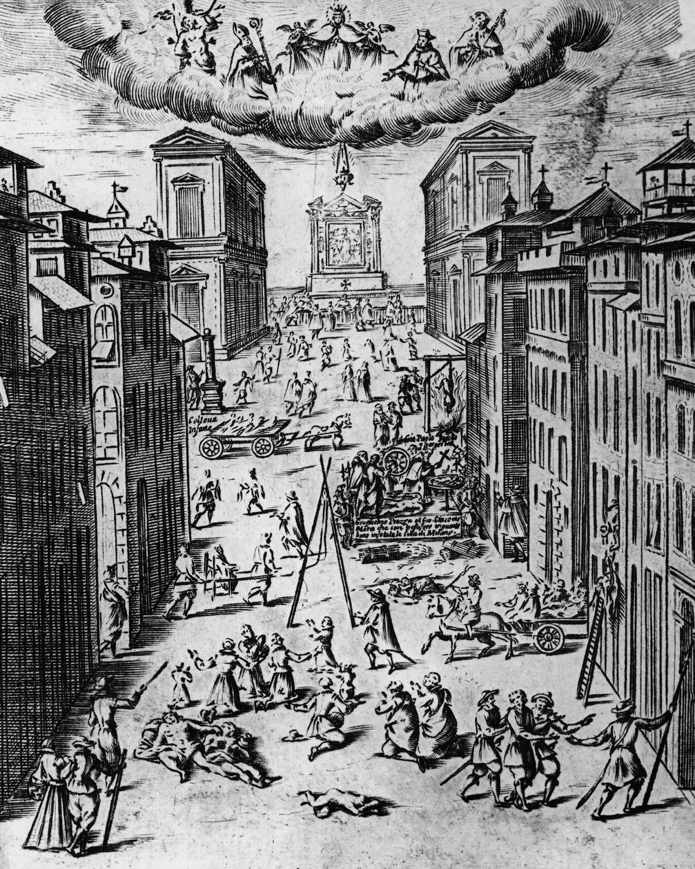 La peste en Milán en 1630, grabado, Italia de Unbekannt Unbekannt