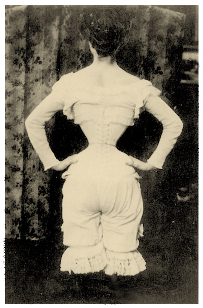 Mujer con corsé c.1865 de Unbekannt Unbekannt
