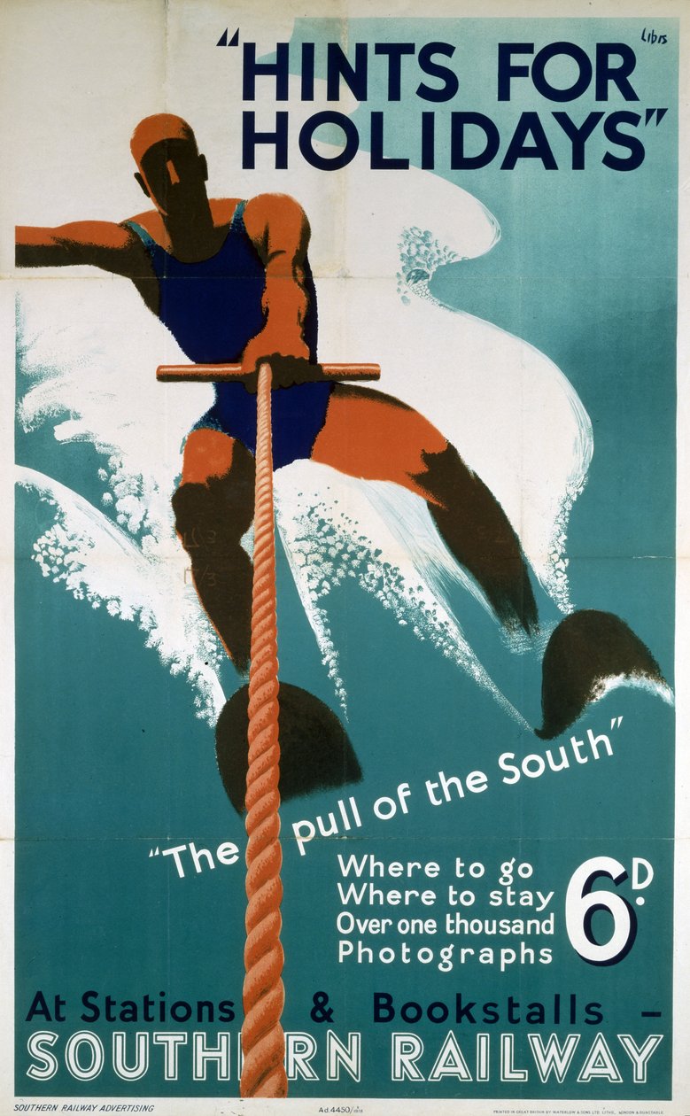 Pistas para las vacaciones", cartel SR de Libis (1897 1985)