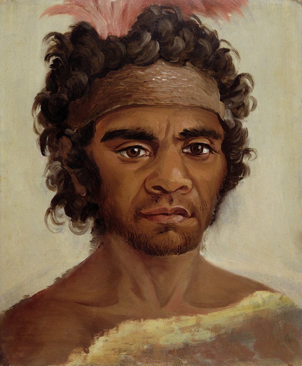 Uno de los aborígenes de Nueva Gales del Sur amigo del Gobernador Macquarie, 1811-21 de Lieutenant George Austin Woods