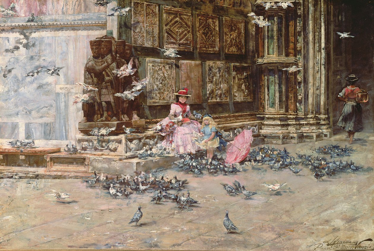 Alimentar a las palomas de Lievan Herremans