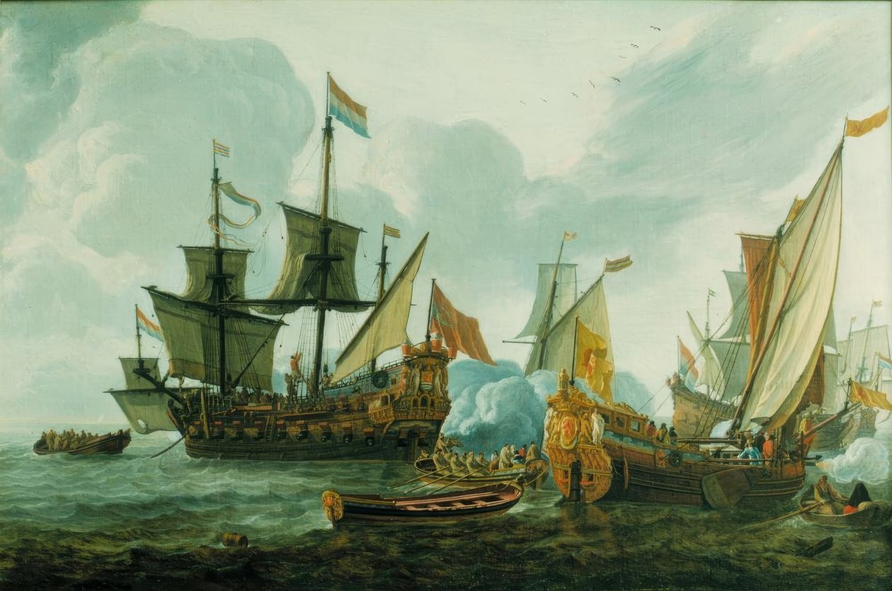 La partida de Abraham Crijnssen a las Indias Occidentales en el año de Lieve Verschuier