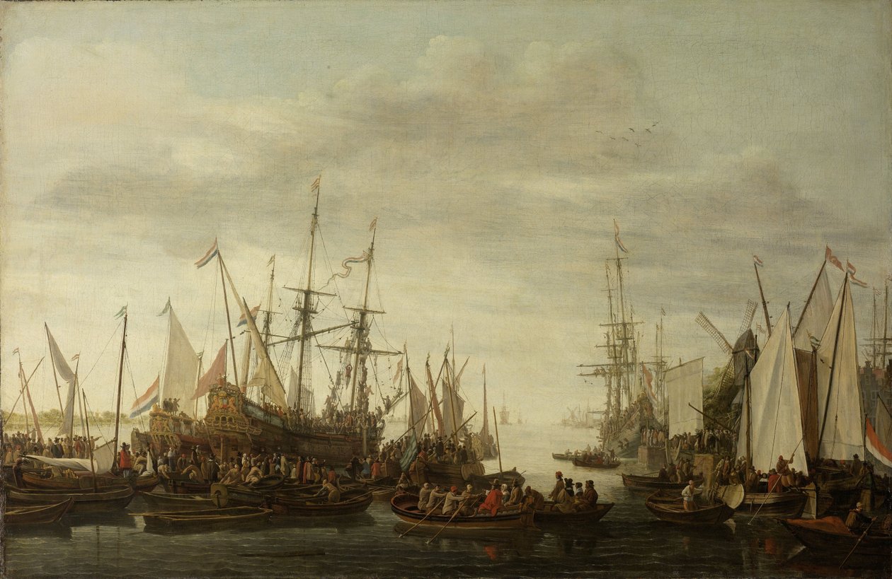 Un Keelhauling, según la Tradición no atestiguada, del Médico del Barco del Almirante Jan van Nes de Lieve Pietersz. Verschuier