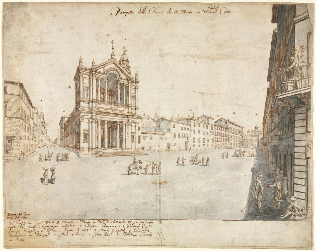 Dieciocho vistas de Roma: Santa Maria in Via Lata de Lievin Cruyl