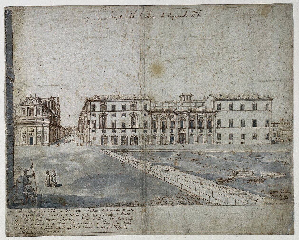 Dieciocho vistas de Roma: El Collegio di Propaganda Fide de Lievin Cruyl