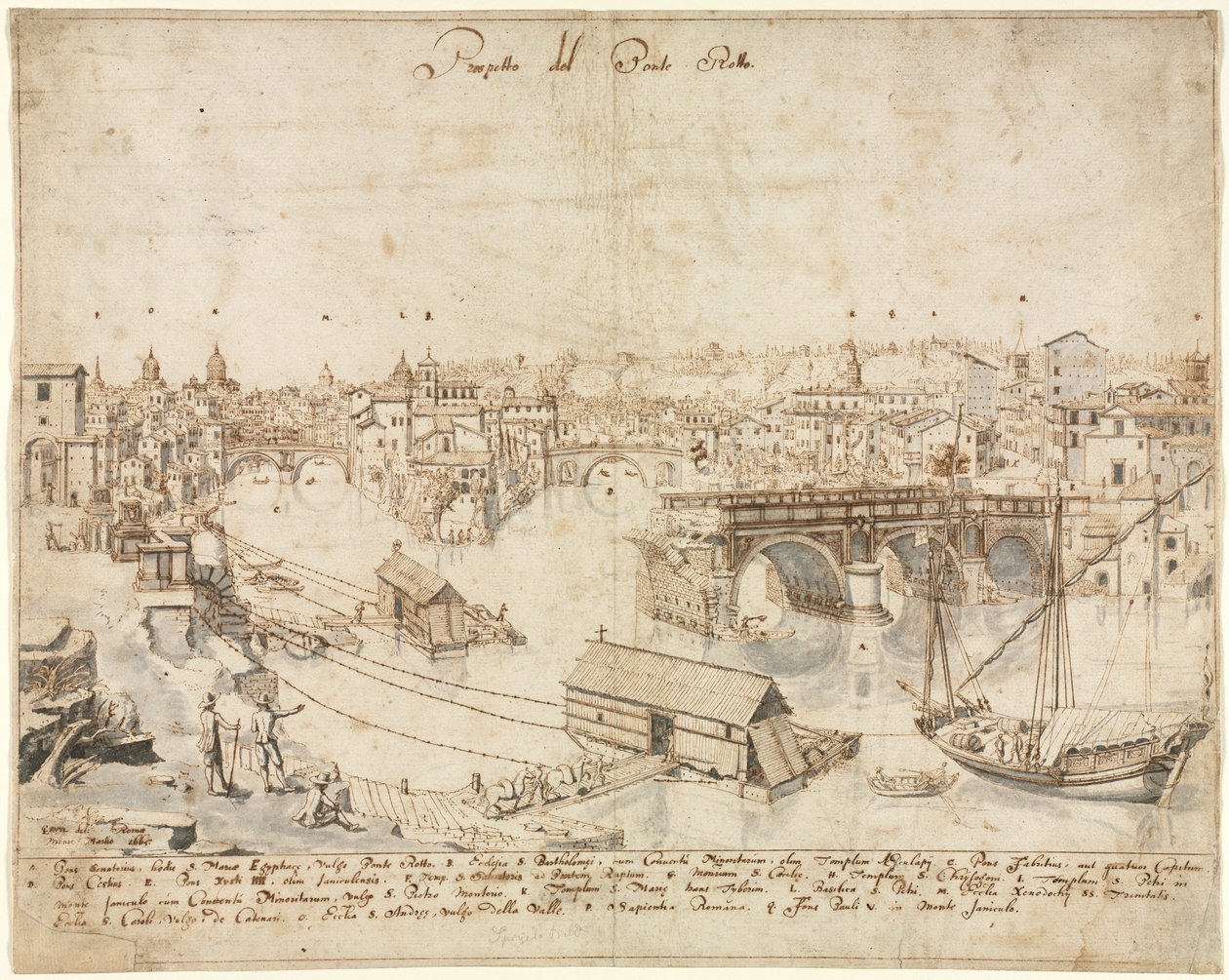 Dieciocho Vistas de Roma: El Ponte Rotto de Lievin Cruyl