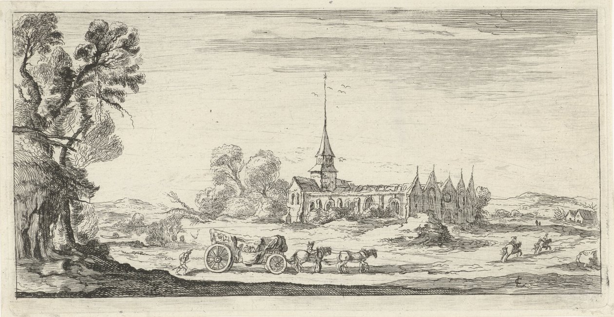 paisaje con monasterio de Lievin Cruyl