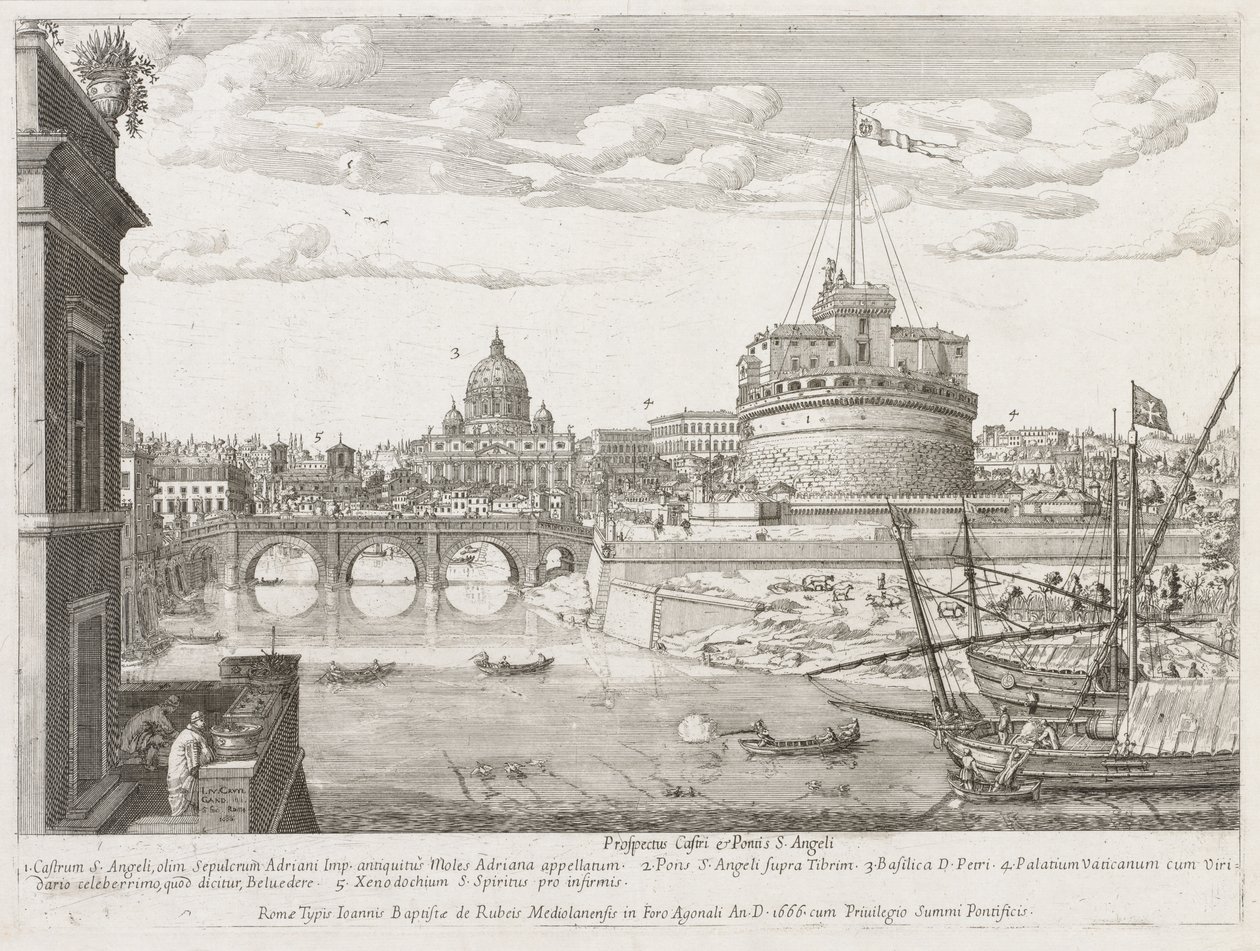 St. Angelo from "Prospectus Locurum Urbis Romae Insign[ium] de Lievin Cruyl