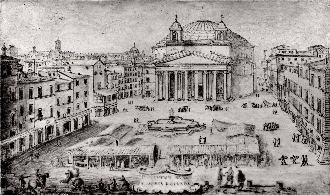 Vista del Panteón, Roma de Lievin Cruyl