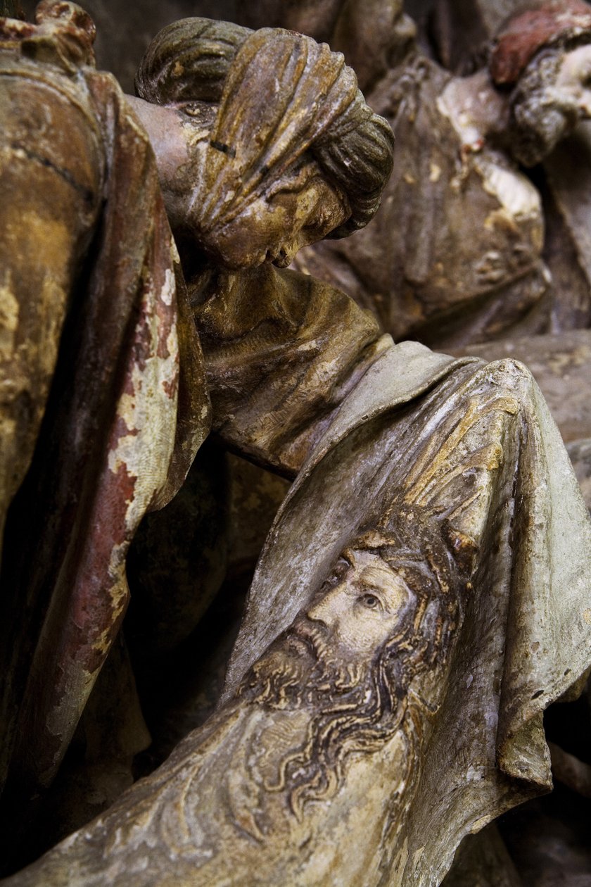 Retablo, panel izquierdo, detalle, Santa Verónica de Ligier Richier