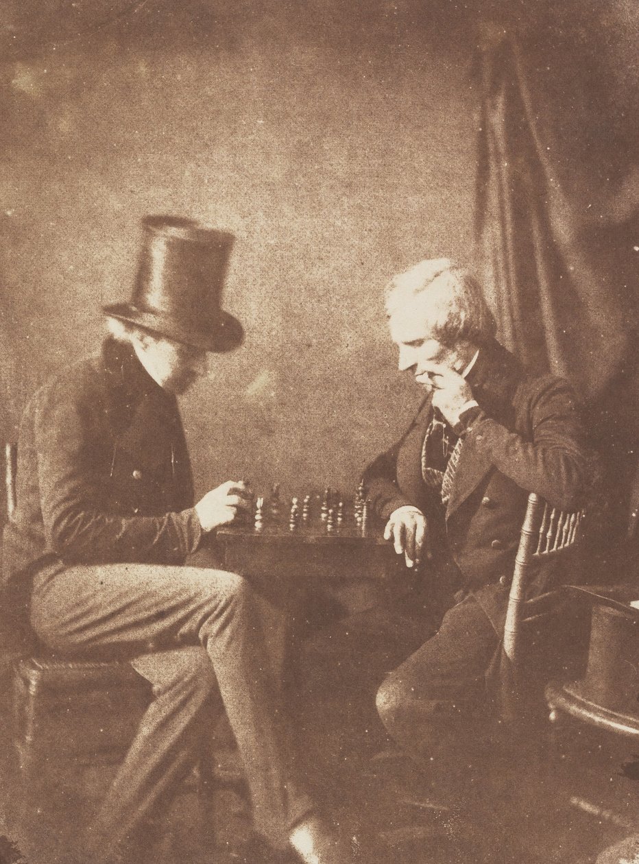 Los jugadores de ajedrez, ca. 1845 de Likely by Antoine François Jean Claudet.