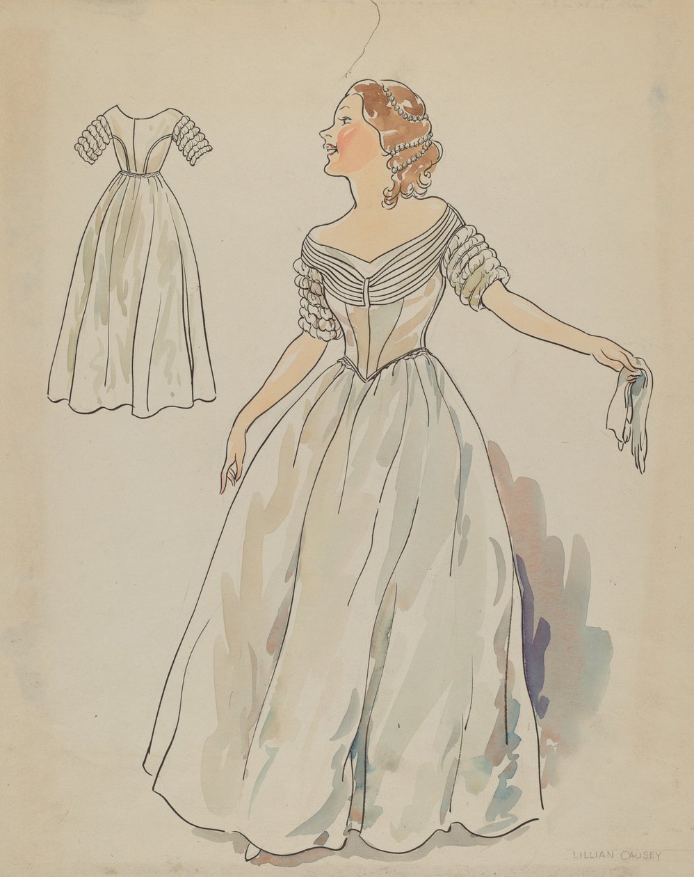Vestido, c. 1936 de Lillian Causey