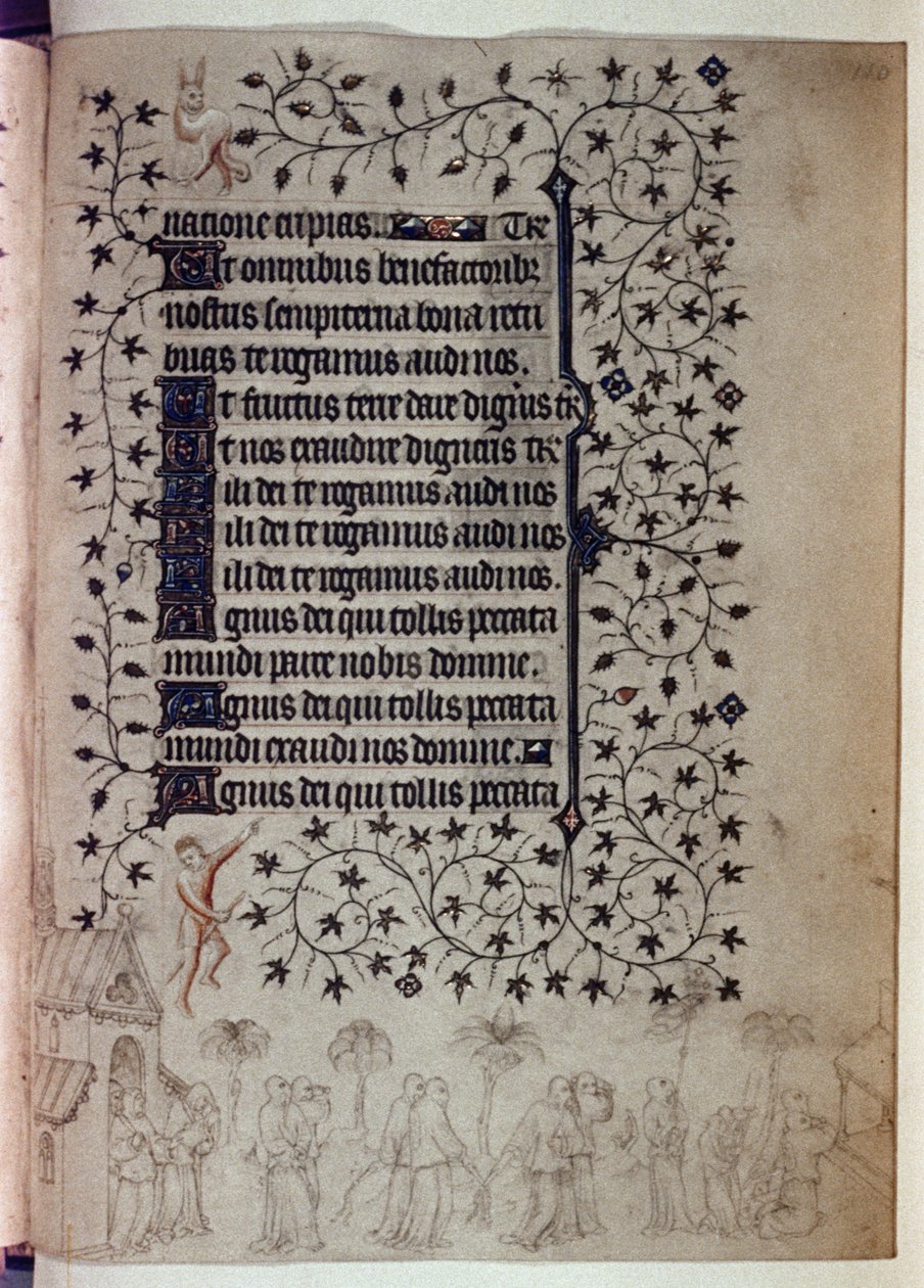 Letanía de un libro de horas: gran procesión en Roma contra la peste de Limbourg Brothers