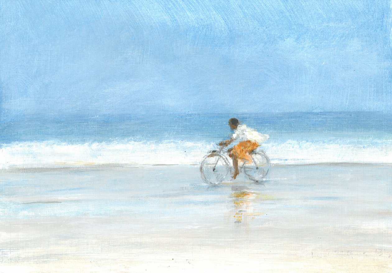 Niño en una bicicleta 1, 2015 de Lincoln Seligman