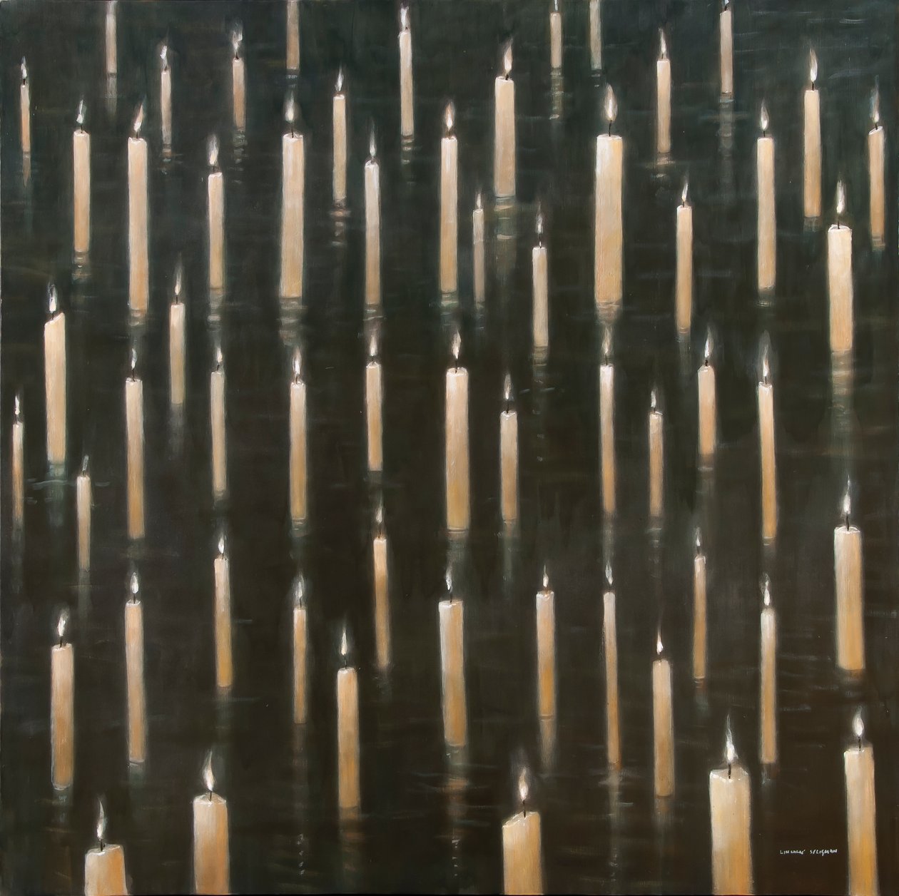 Velas en el Lago, Udaipur, India, 2012 de Lincoln Seligman